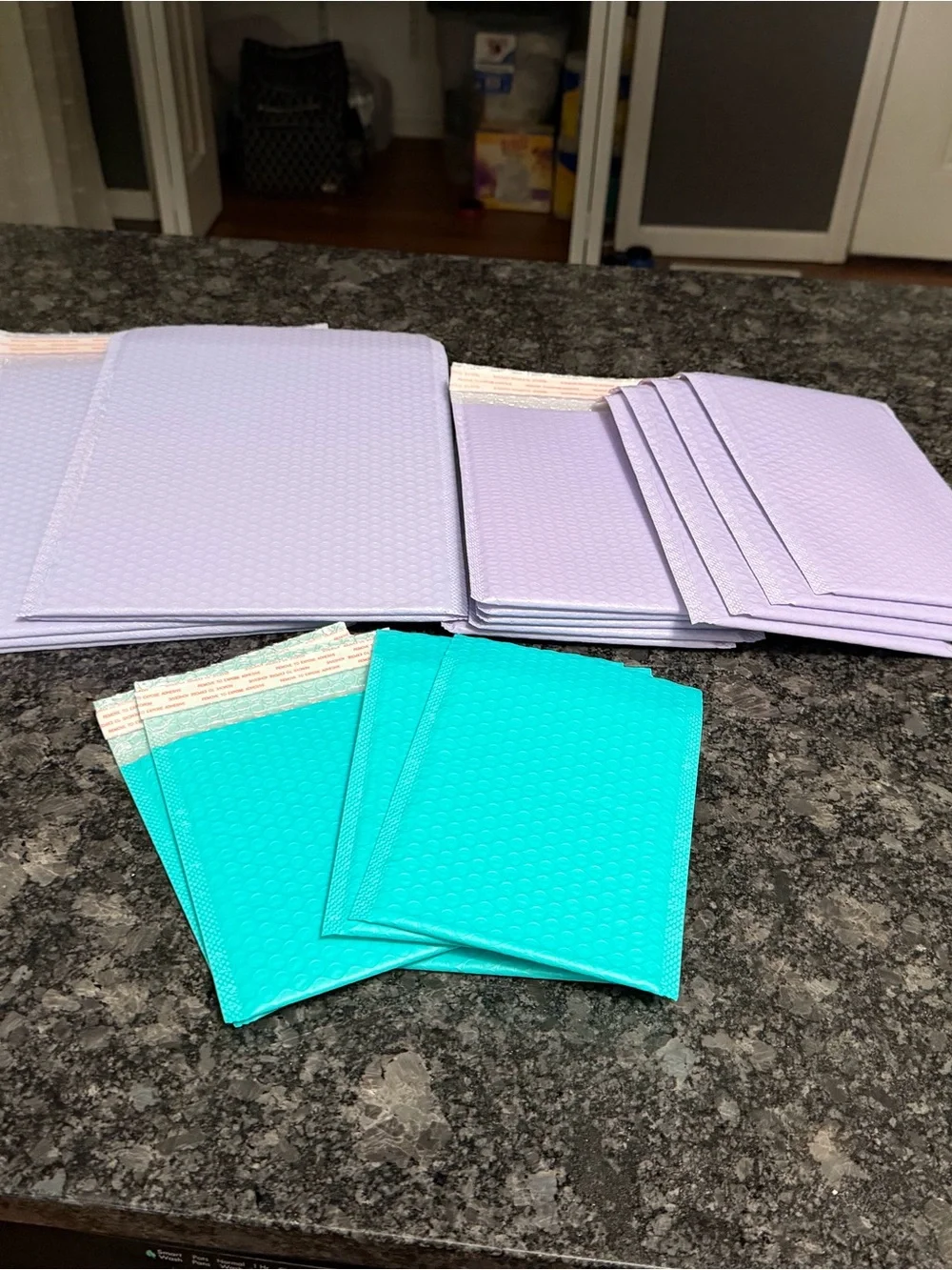 Bundle of 20 Bubble Mailers Teal & Lilac/Purple Protective Various Sizes